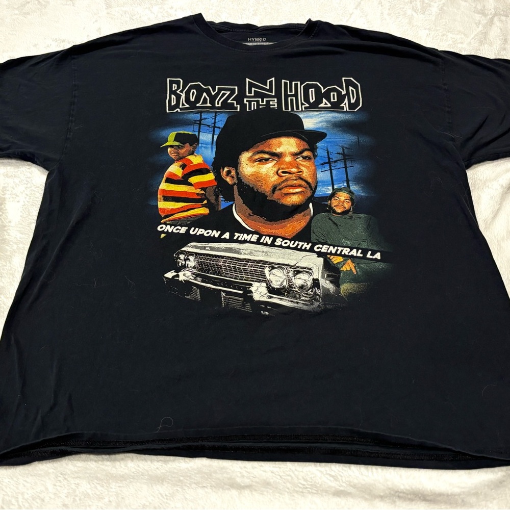 Boyz N The Hood Shirt Adult 2XL Black Graphic Hip Hop Music Short Sleeve Mens